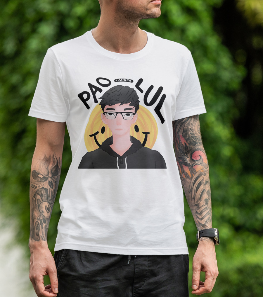 PAO LUL Kanser Anime Character With Smiley Faces T-Shirt