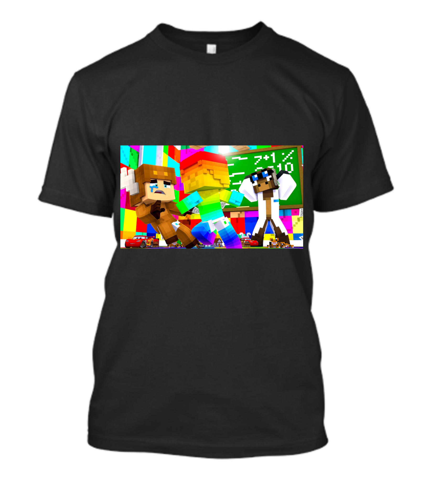 Minecraft Daycare Math Adventures With Colorful Characters T-Shirt