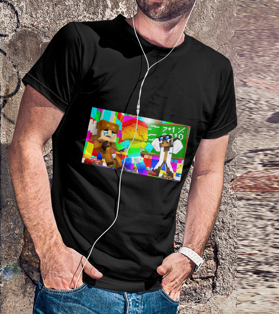 Minecraft Daycare Math Adventures With Colorful Characters T-Shirt