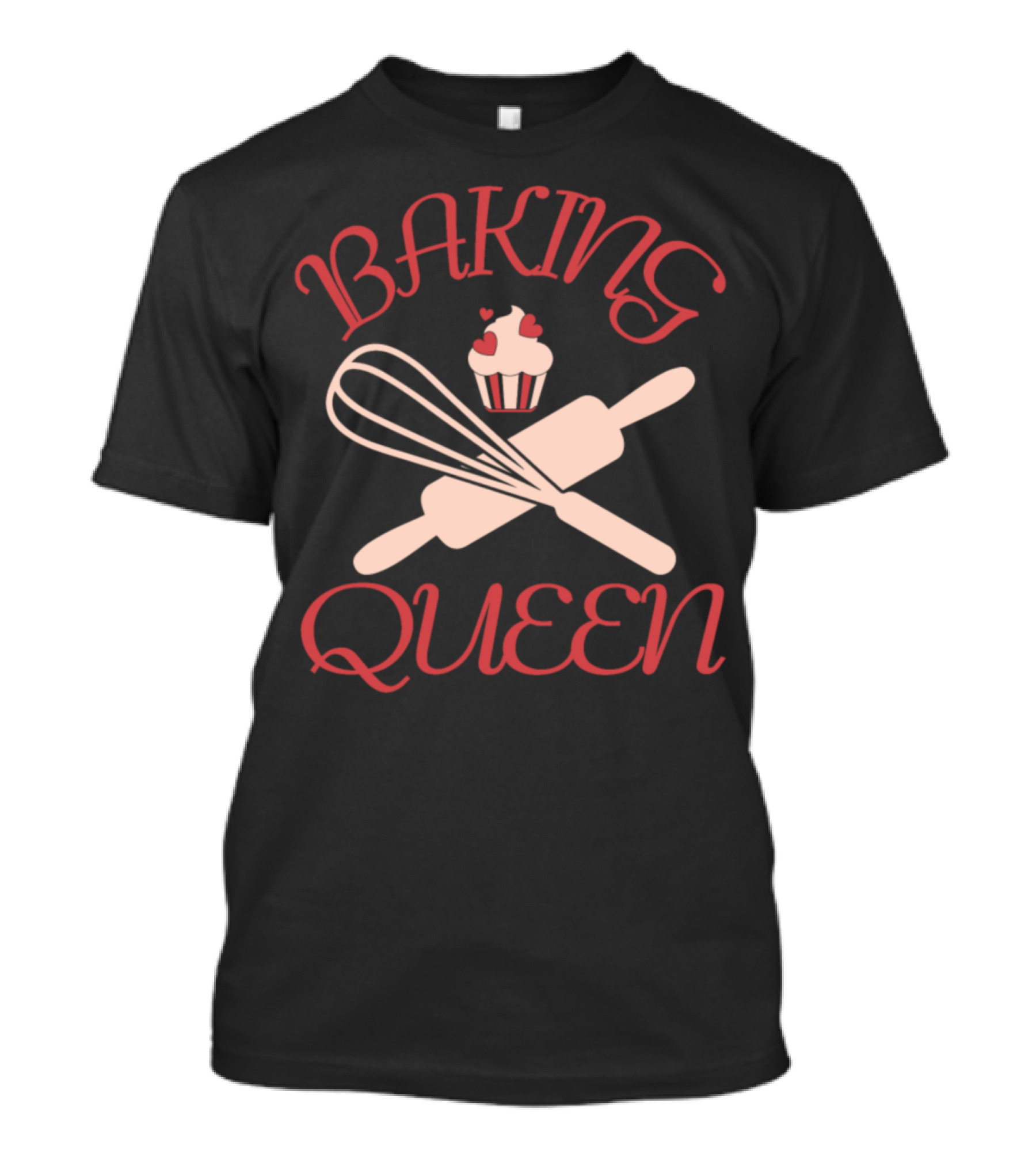 Baking Queen Cupcake Whisk And Rolling Pin T-Shirt