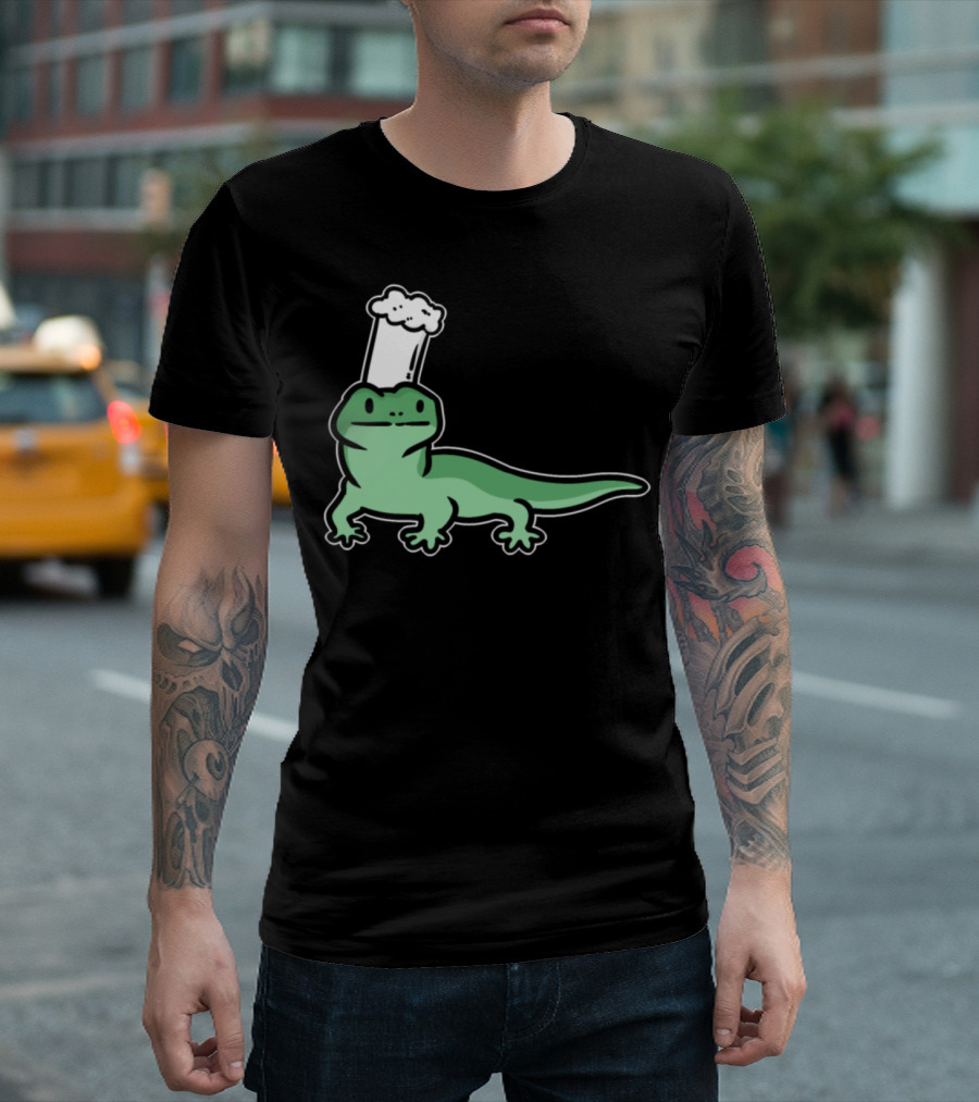 Baker Rolls Bread Confectioner Bread Lizard Chef T-Shirt