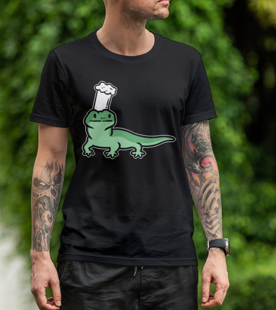 Baker Rolls Bread Confectioner Bread Lizard Chef T-Shirt
