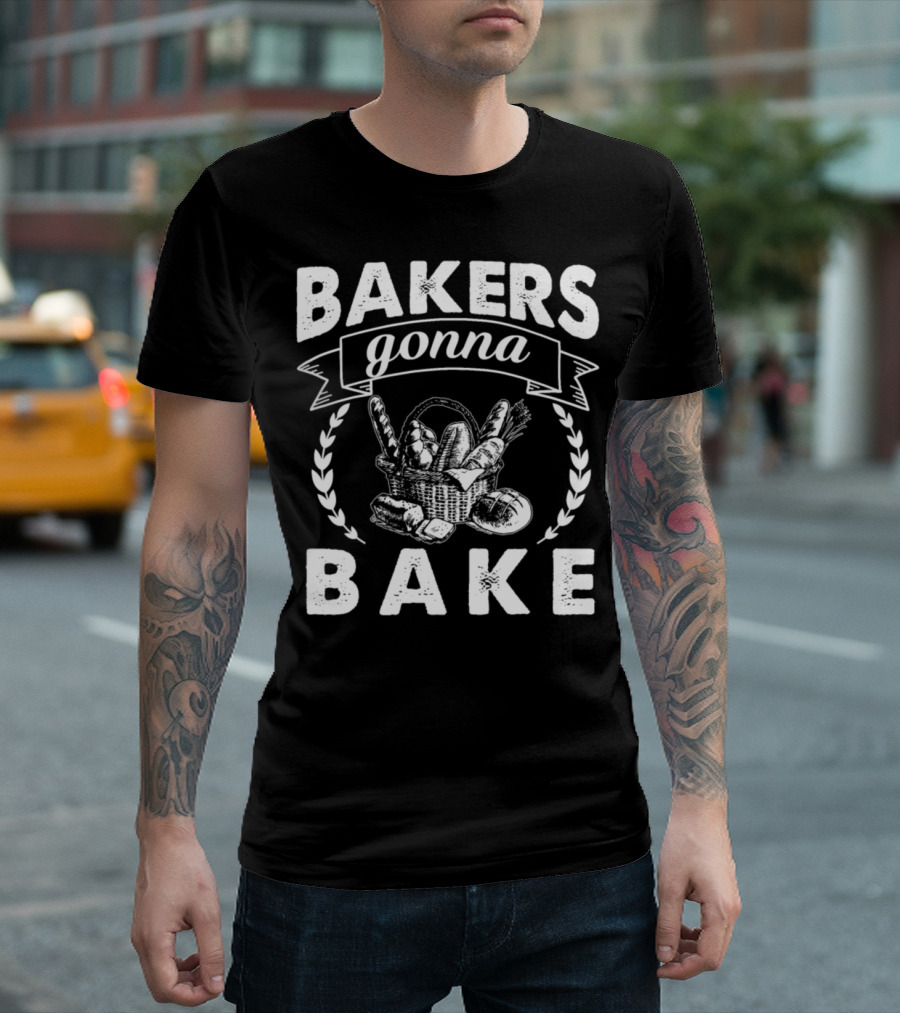 Bakers Gonna Bake Bread Basket Wreath Fun T-Shirt