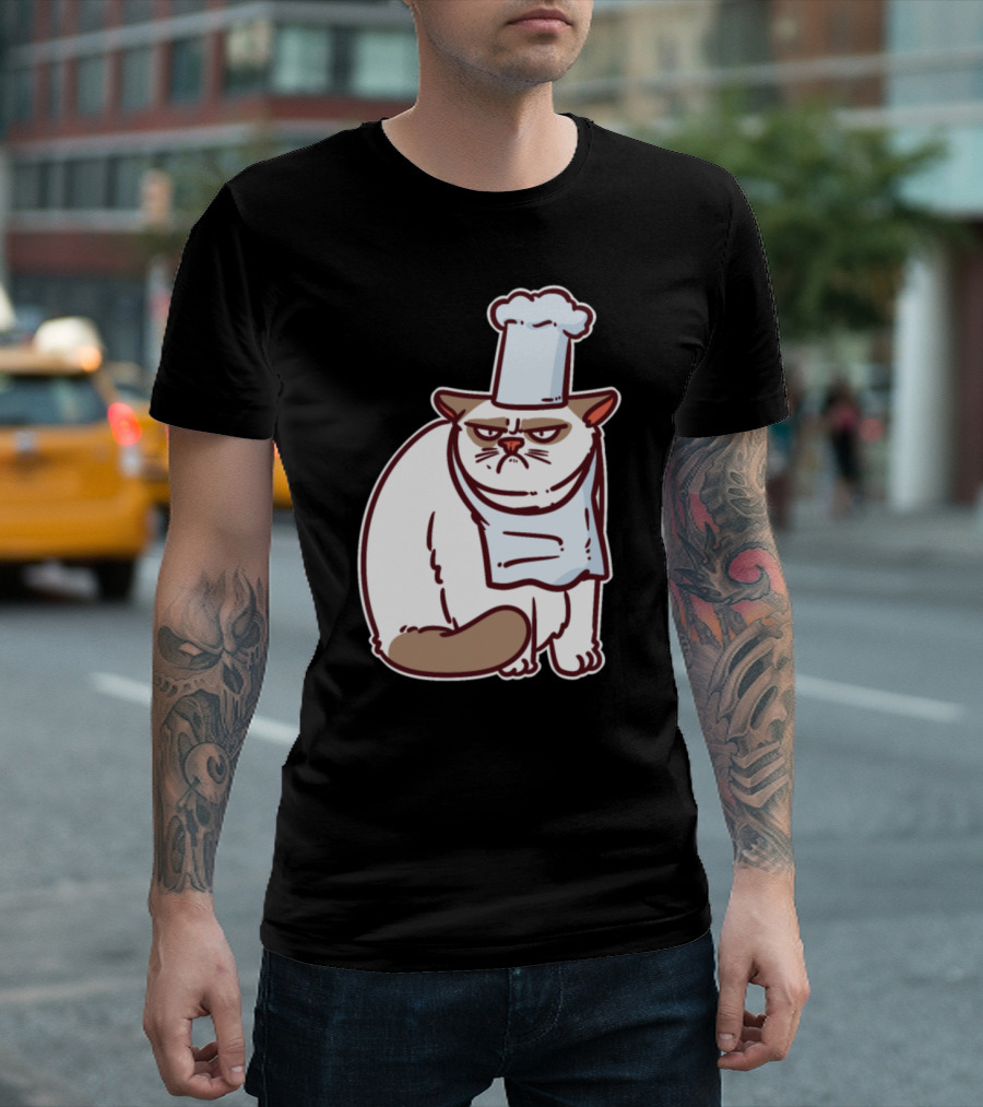 Baker Bread Bakery Confectioner Rolls Bread Cat Chef Hat T-Shirt