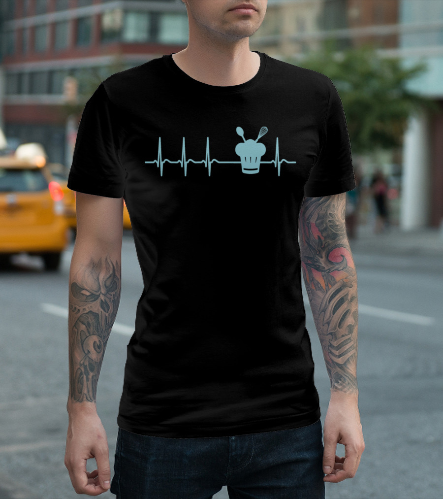 Heartbeat Chef Cooking Baking Whisk Hat T-Shirt