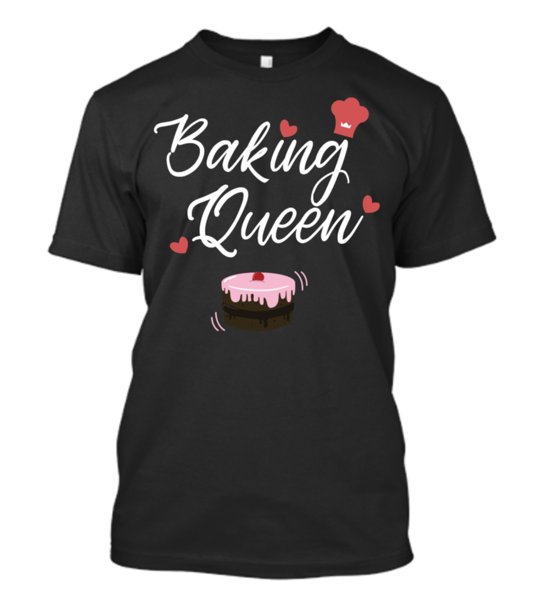 Baking Queen Cake Sugar Fun With Hearts And Chef Hat T-Shirt