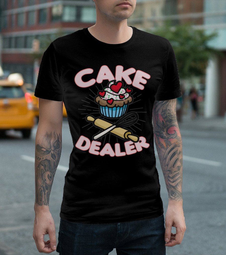 Cake Dealer Cupcake Rolling Pin Whisk Baking T-Shirt