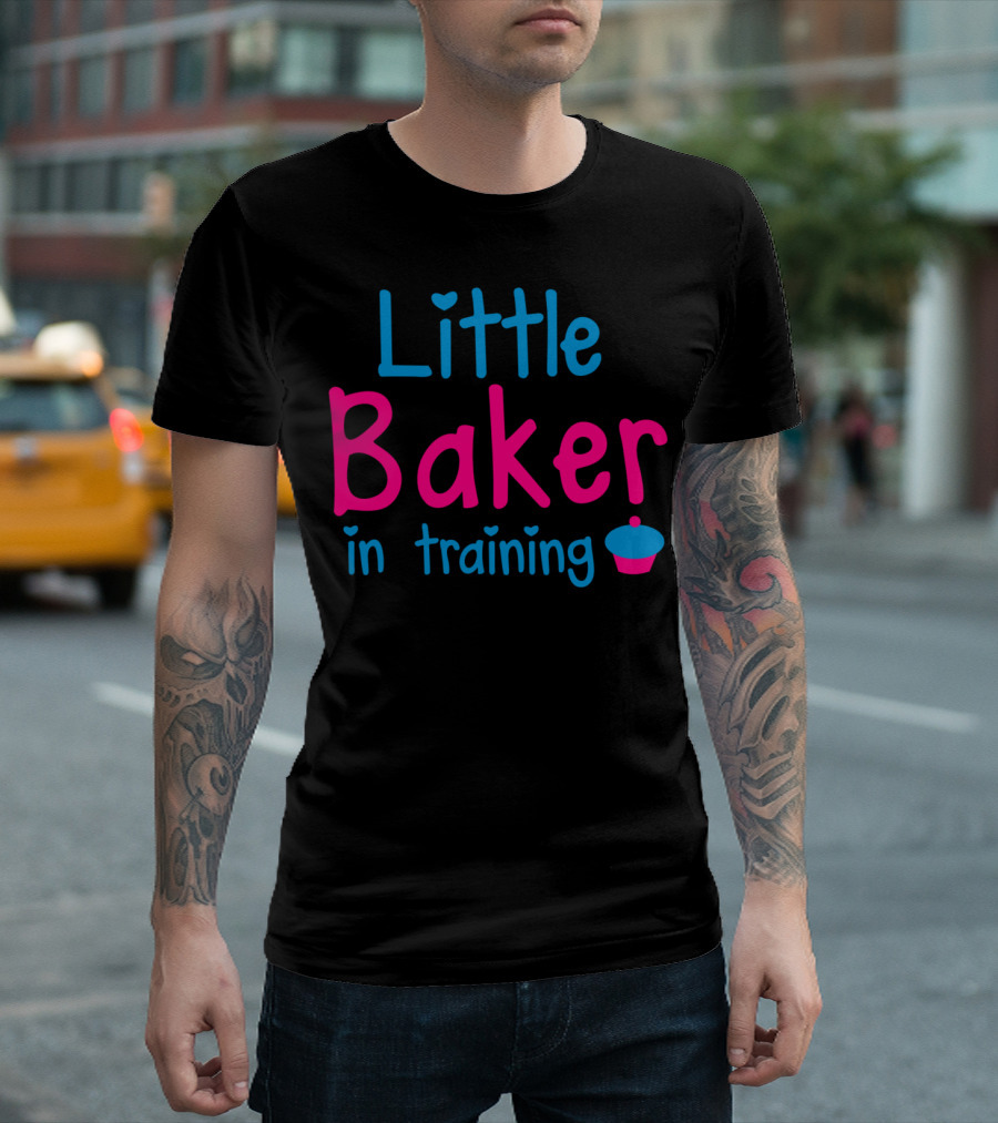 Little Baker in Training with Cute Cupcake T-Shirt