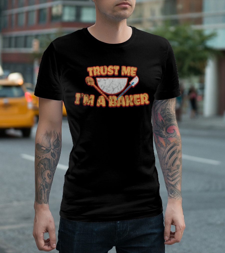 Trust Me I'm A Baker Mixing Bowl Spoon Spatula Icons T-Shirt