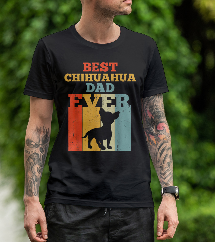 Best Chihuahua Dad Ever Vintage Retro T-Shirt