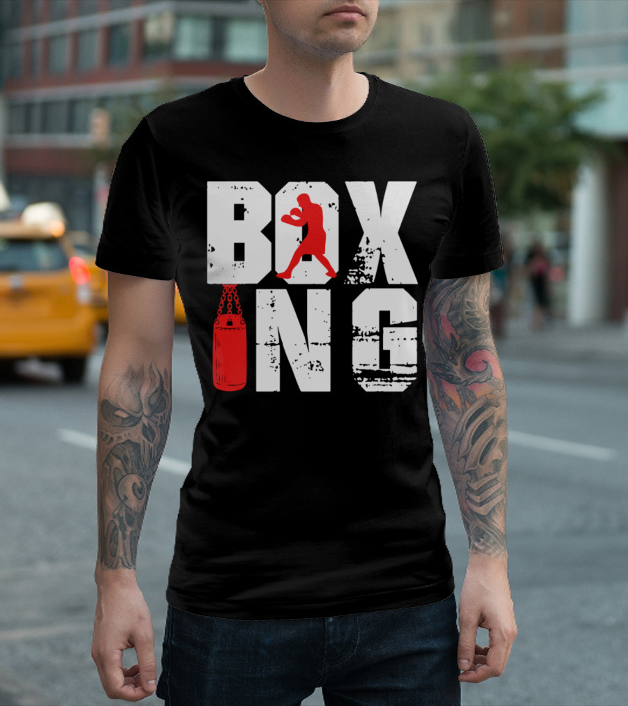 Boxing Hobby Sparring Punching Bag Iconic Fighter T-Shirt