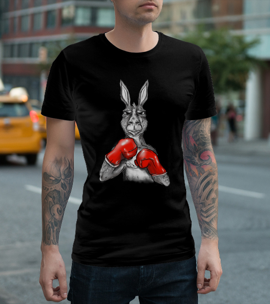 Boxing Kangaroo Roger with Red Gloves T-Shirt