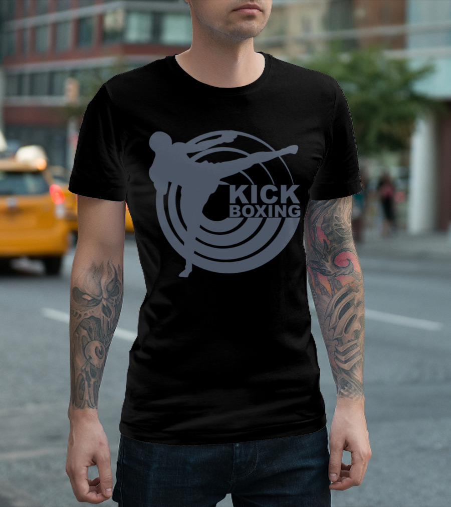 Kick Boxing Silhouette with Target Rings T-Shirt