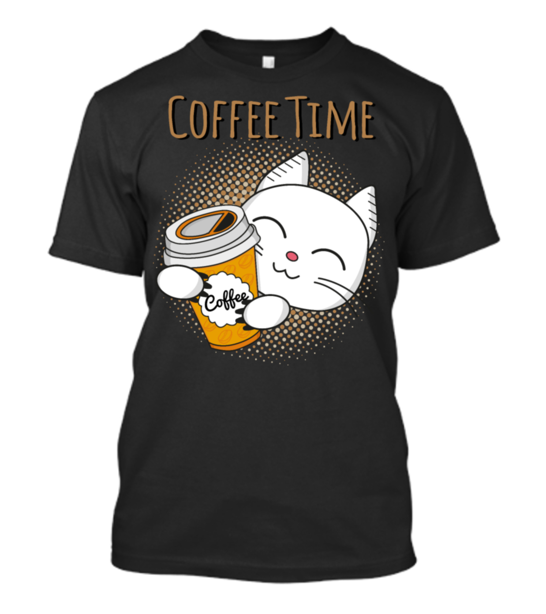 Coffee Time Coffee Cat Kittens Hugging Coffee Cup T-Shirt