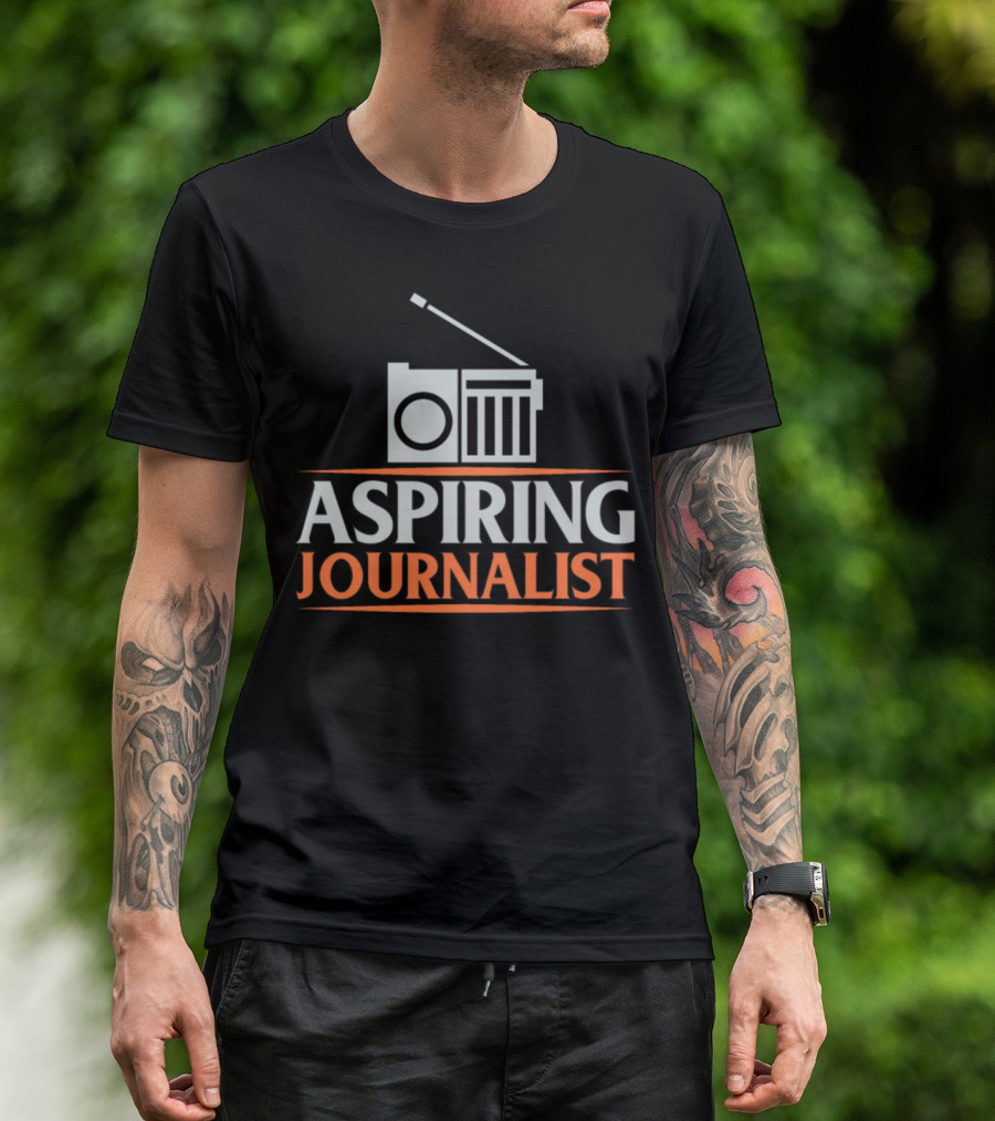Aspiring Journalist Radio Icon For Journalism Enthusiasts T-Shirt