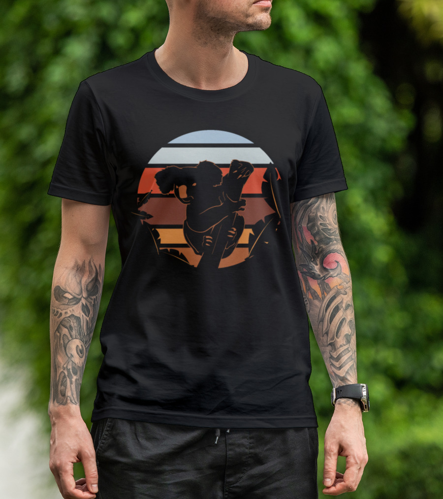 Koala Bear Vintage Retro Sunset T-Shirt