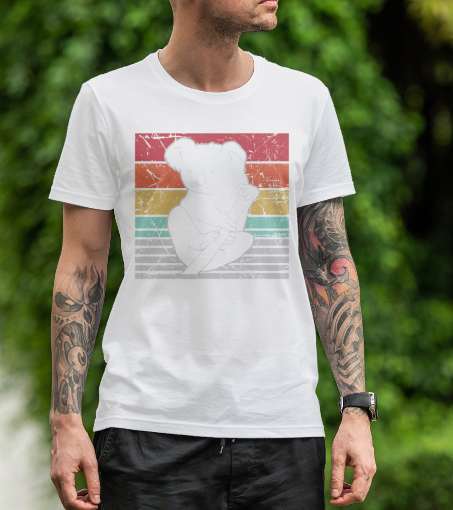 Koala Q Koalas Forest Vintage Striped T-Shirt