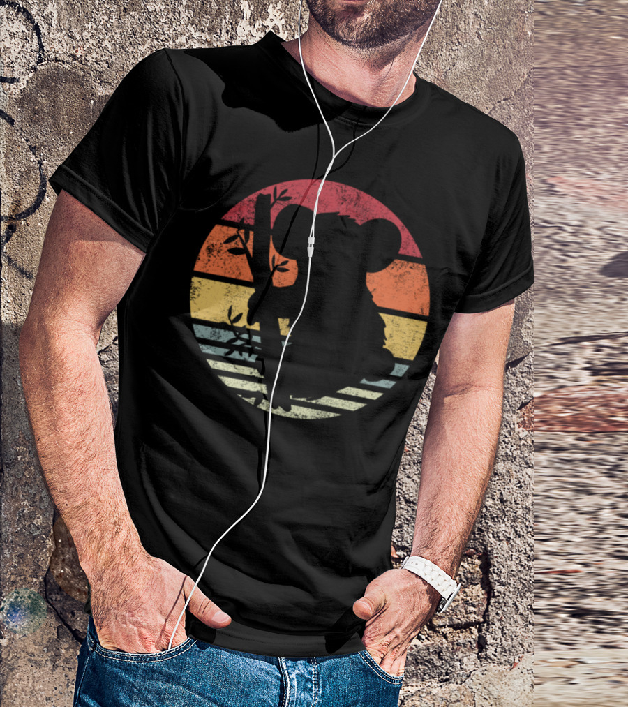 Koala Koala Beareefng Retro Silhouette Sunset T-Shirt