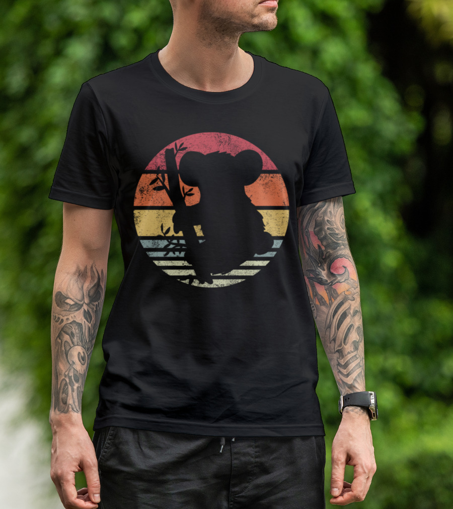 Koala Koala Beareefng Retro Silhouette Sunset T-Shirt