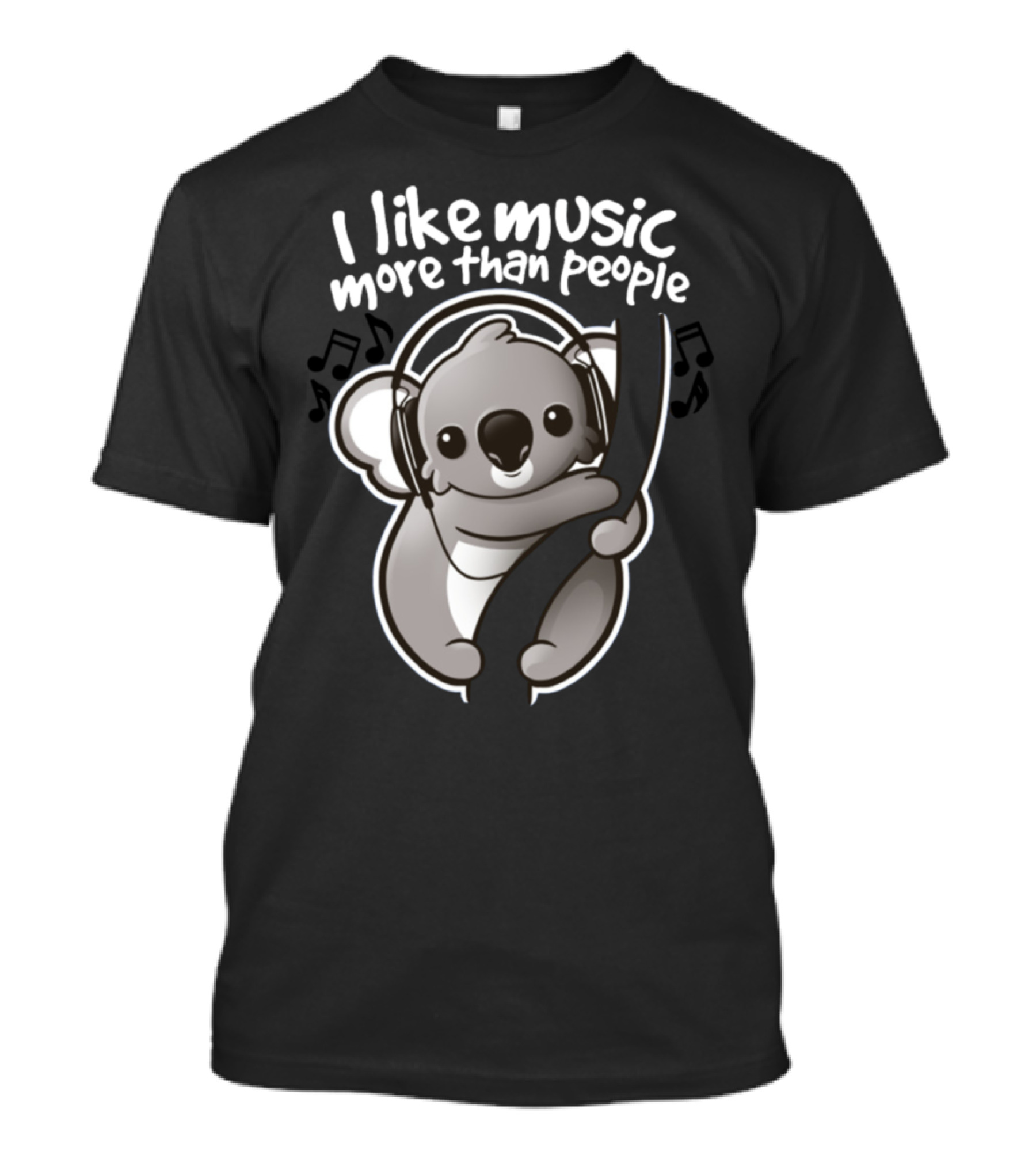 I Like Music More Than People Koala T-Shirt