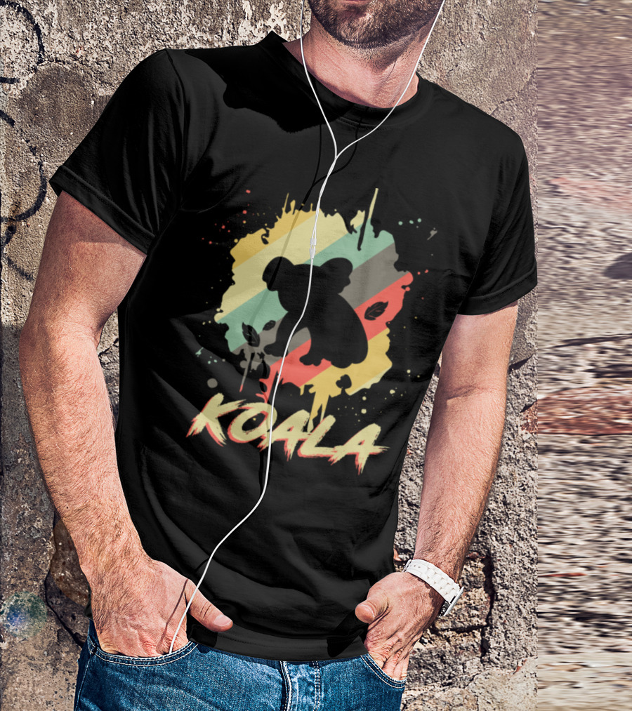 Koala Retro Koalas Australia Vintage Stripes T-Shirt