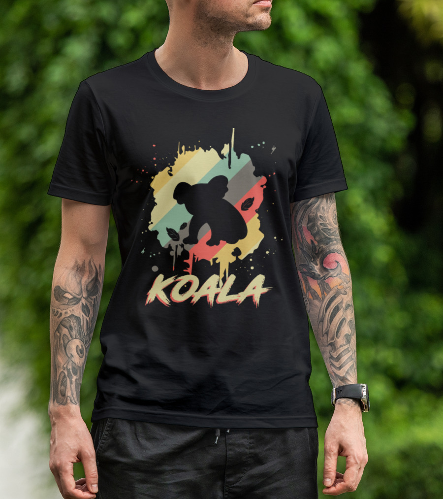 Koala Retro Koalas Australia Vintage Stripes T-Shirt