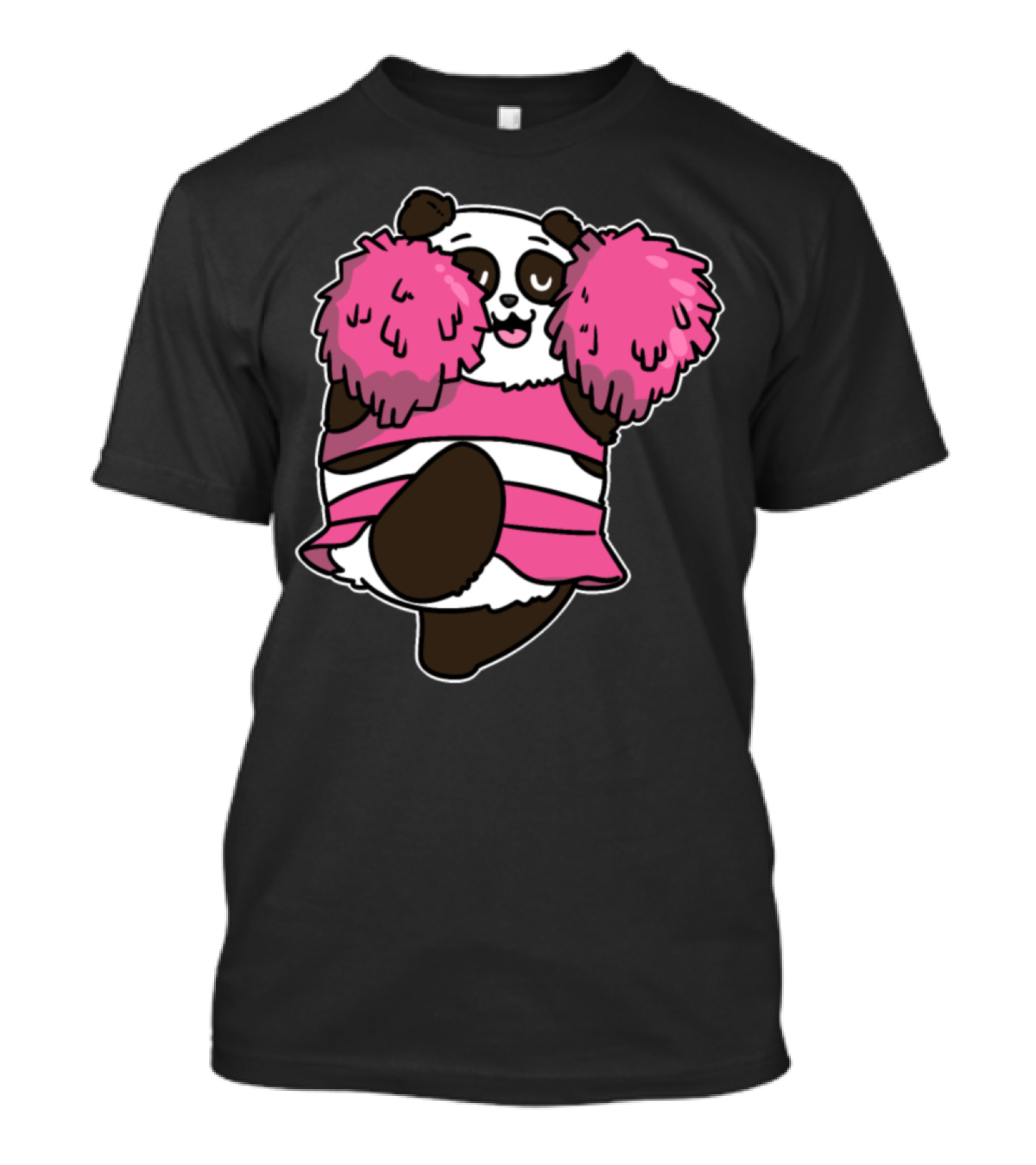 Cheerleader Panda Football Dance Cheerleading T-Shirt