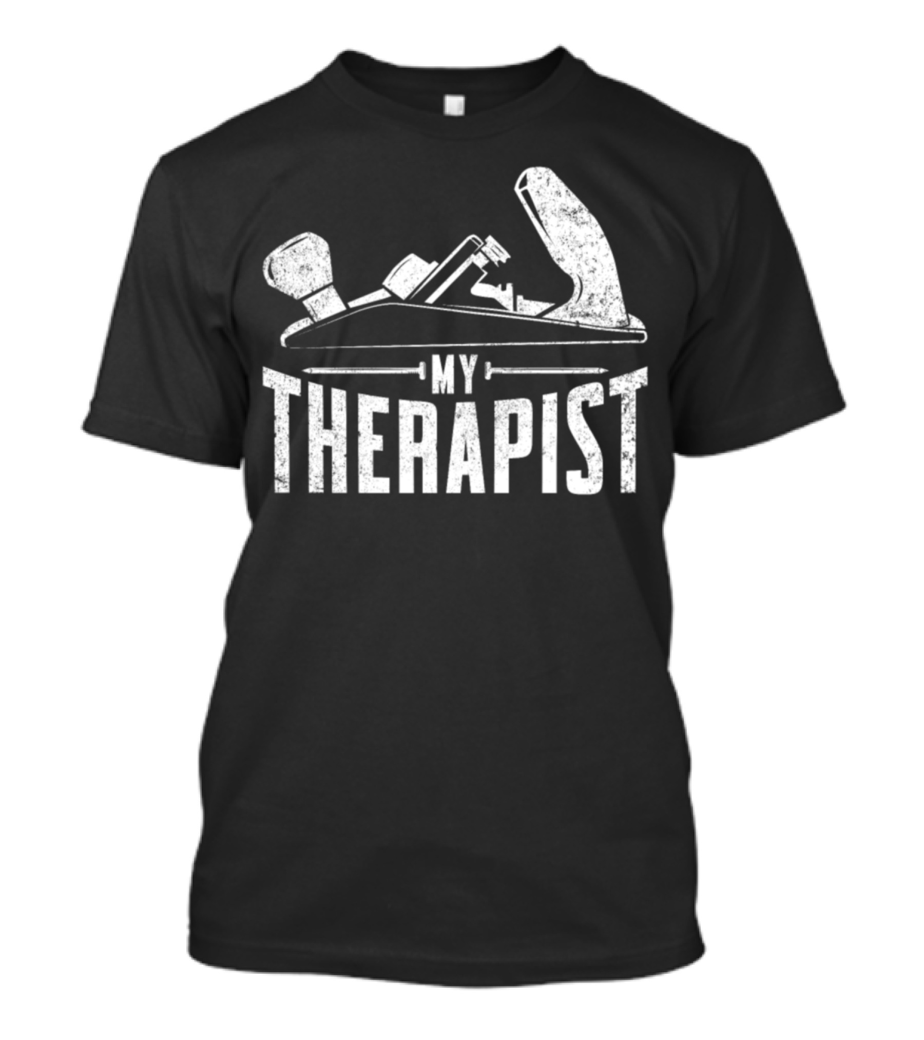 Awesome Carpenter Woodworking My Therapist Planer T-Shirt