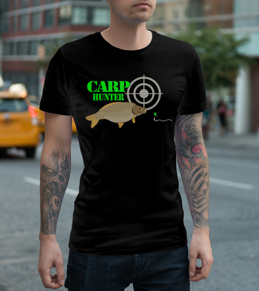 Carp Hunter Target Humorous Fishing T-Shirt