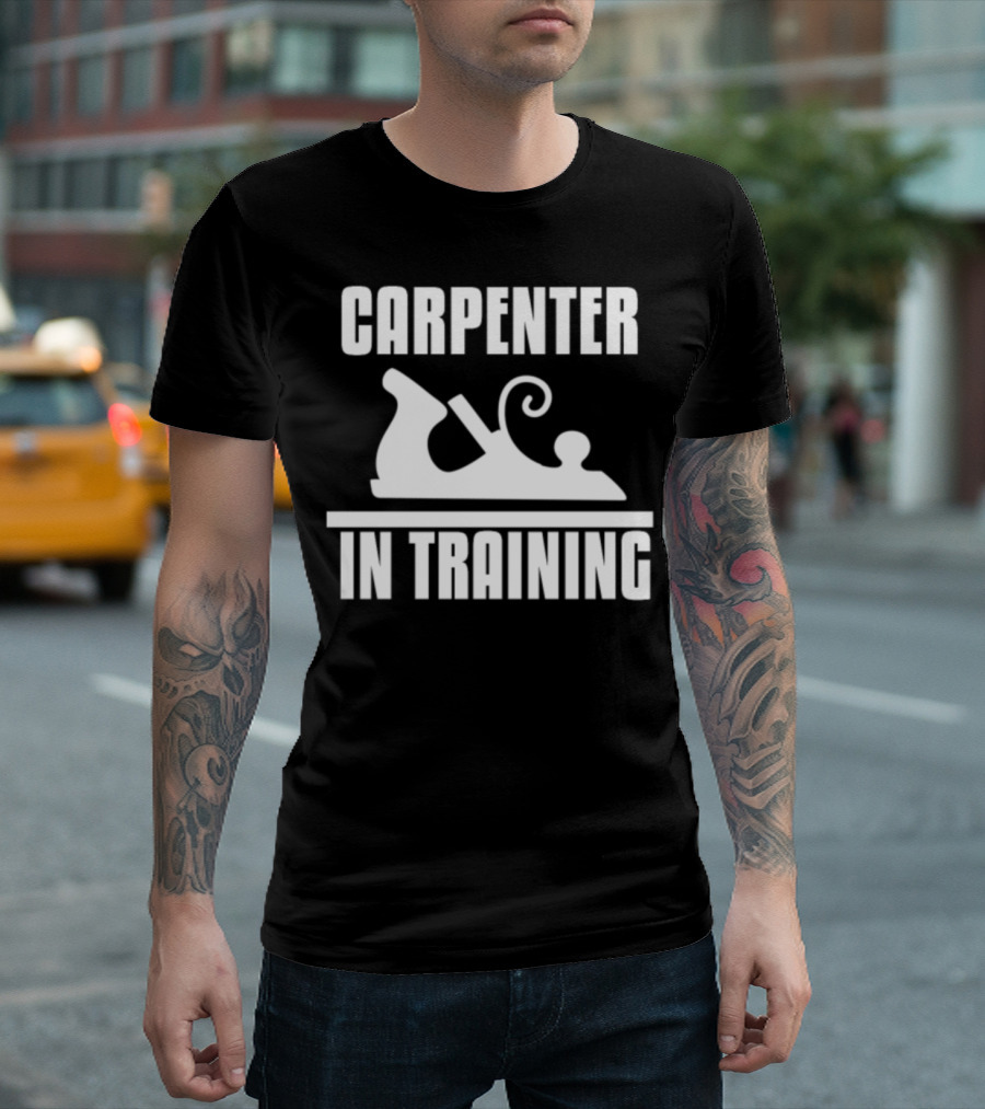 Carpenter In Training With Woodworking Plane T-Shirt