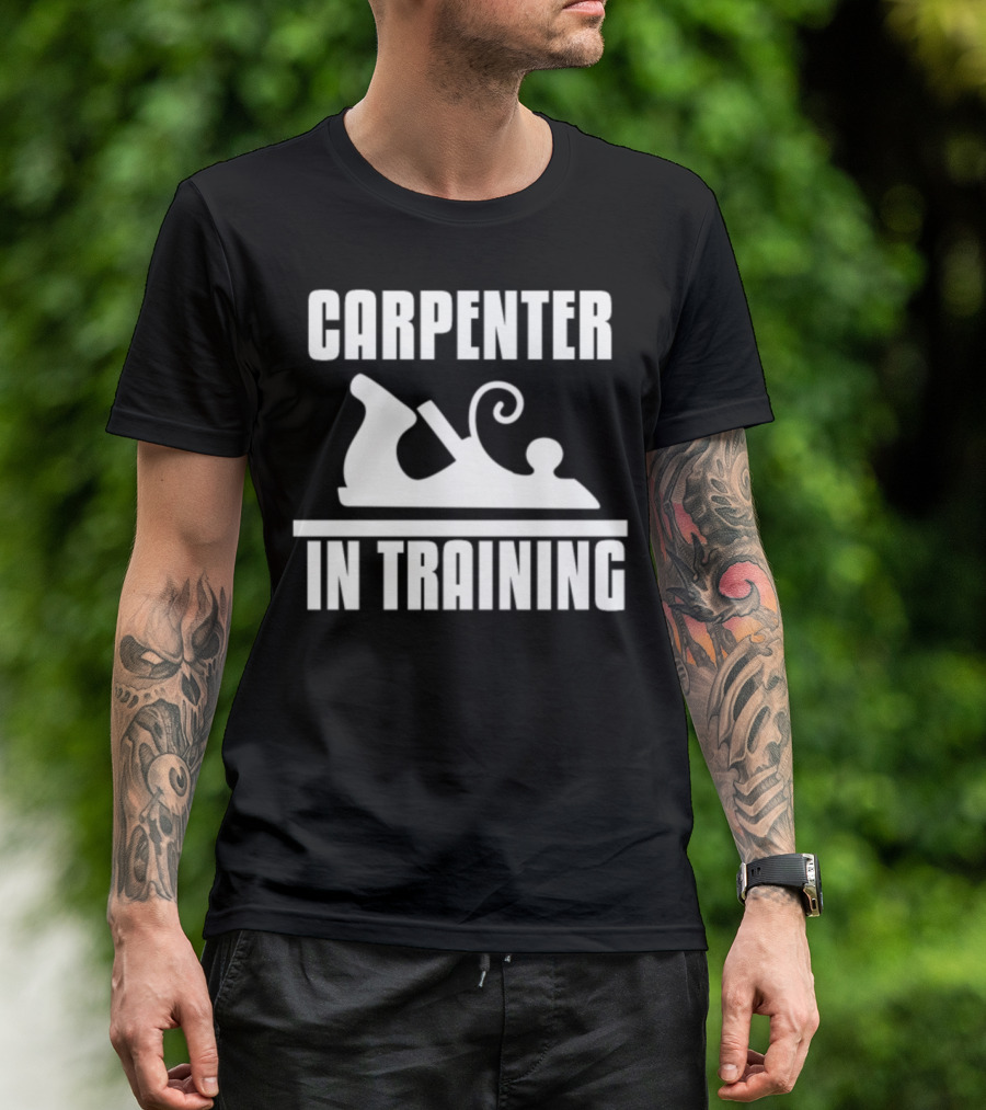 Carpenter In Training With Woodworking Plane T-Shirt
