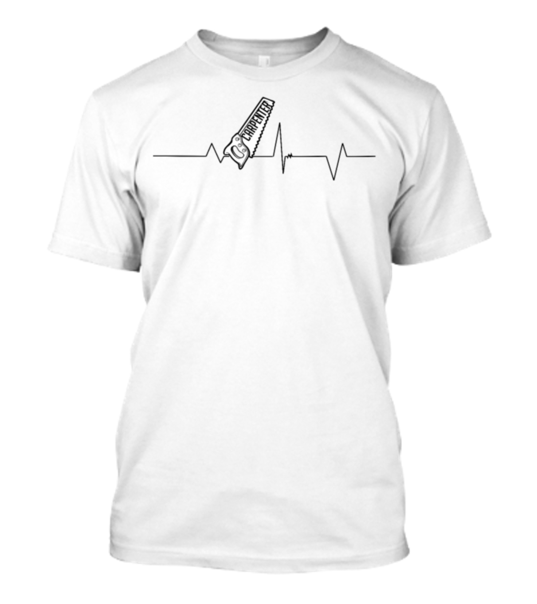 Carpenter Saw Heartbeat Line T-Shirt