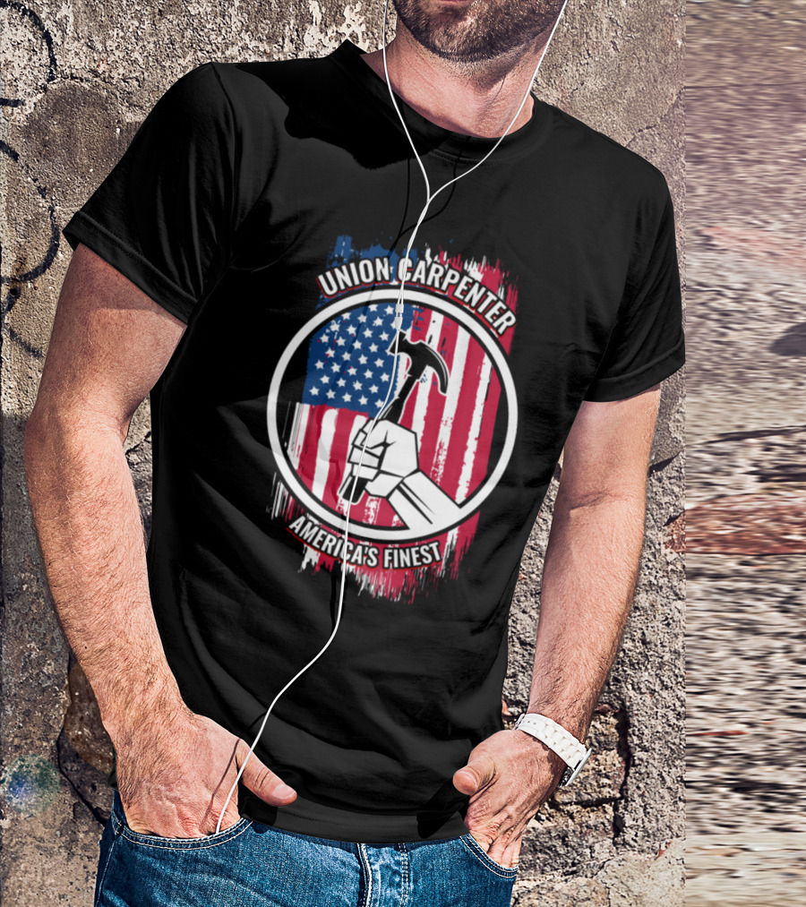 Union Carpenter America's Finest Flag Hammer Fist T-Shirt