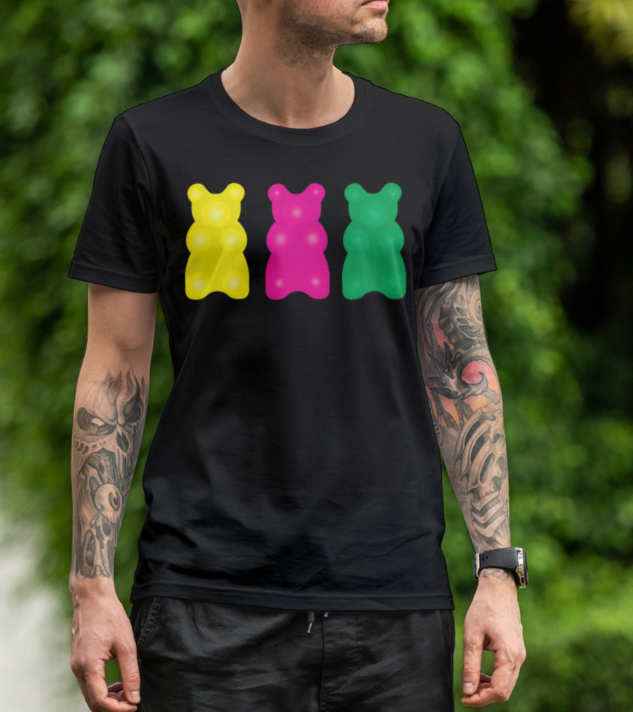 3 Colorful Gummy Bears T-Shirt