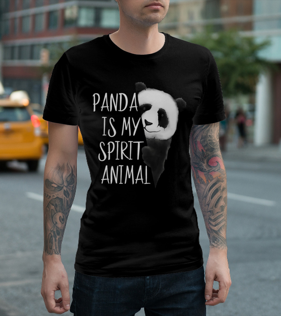 Panda Is My Spirit Animal Panda Bear Fan T-Shirt