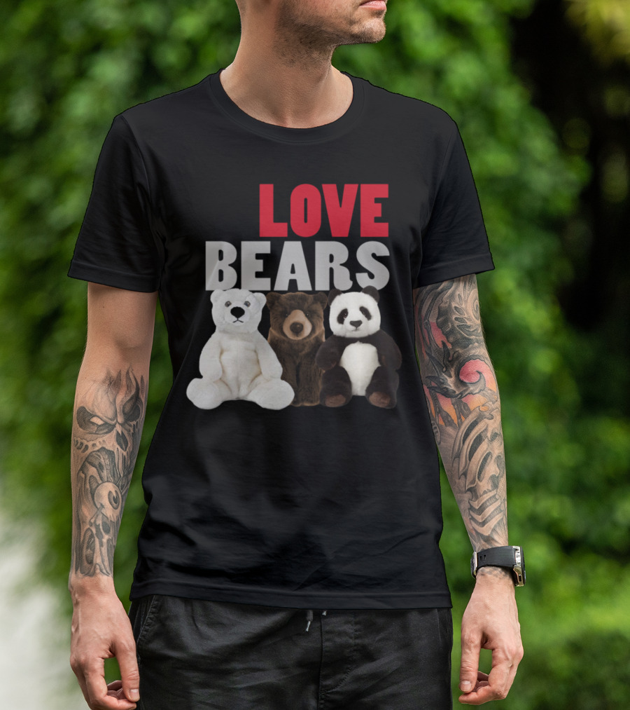 We Love Bears Polar Grizzly Panda Plush T-Shirt