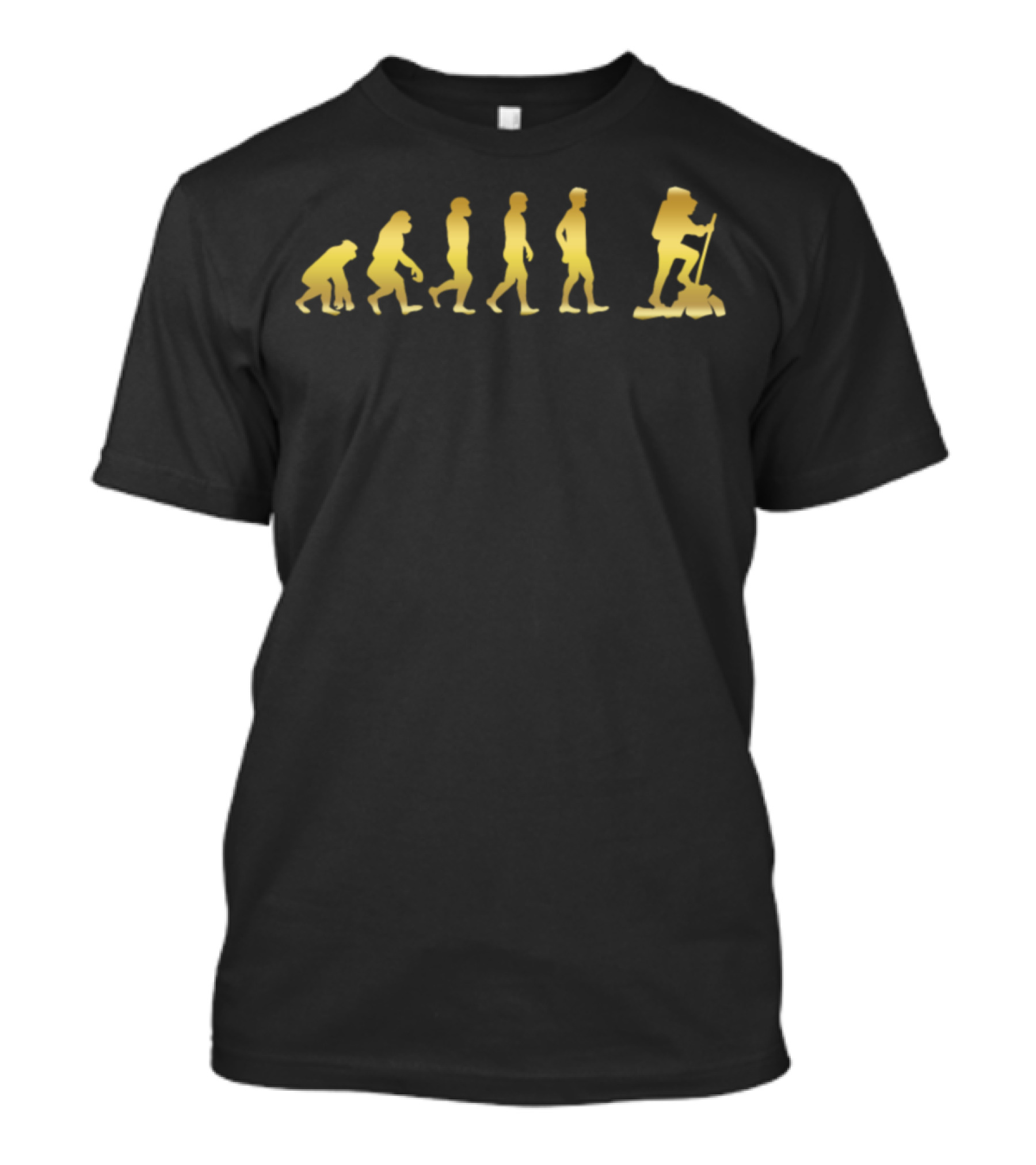 Evolution Human EKG Heartbeat Wandern Hike Evolution Hiking Progression T-Shirt