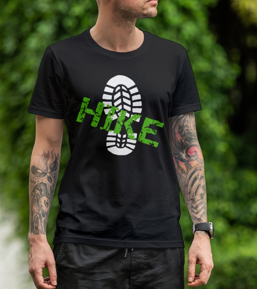 Hiking Hike Bootprint Go For A Hike Trail Boot T-Shirt
