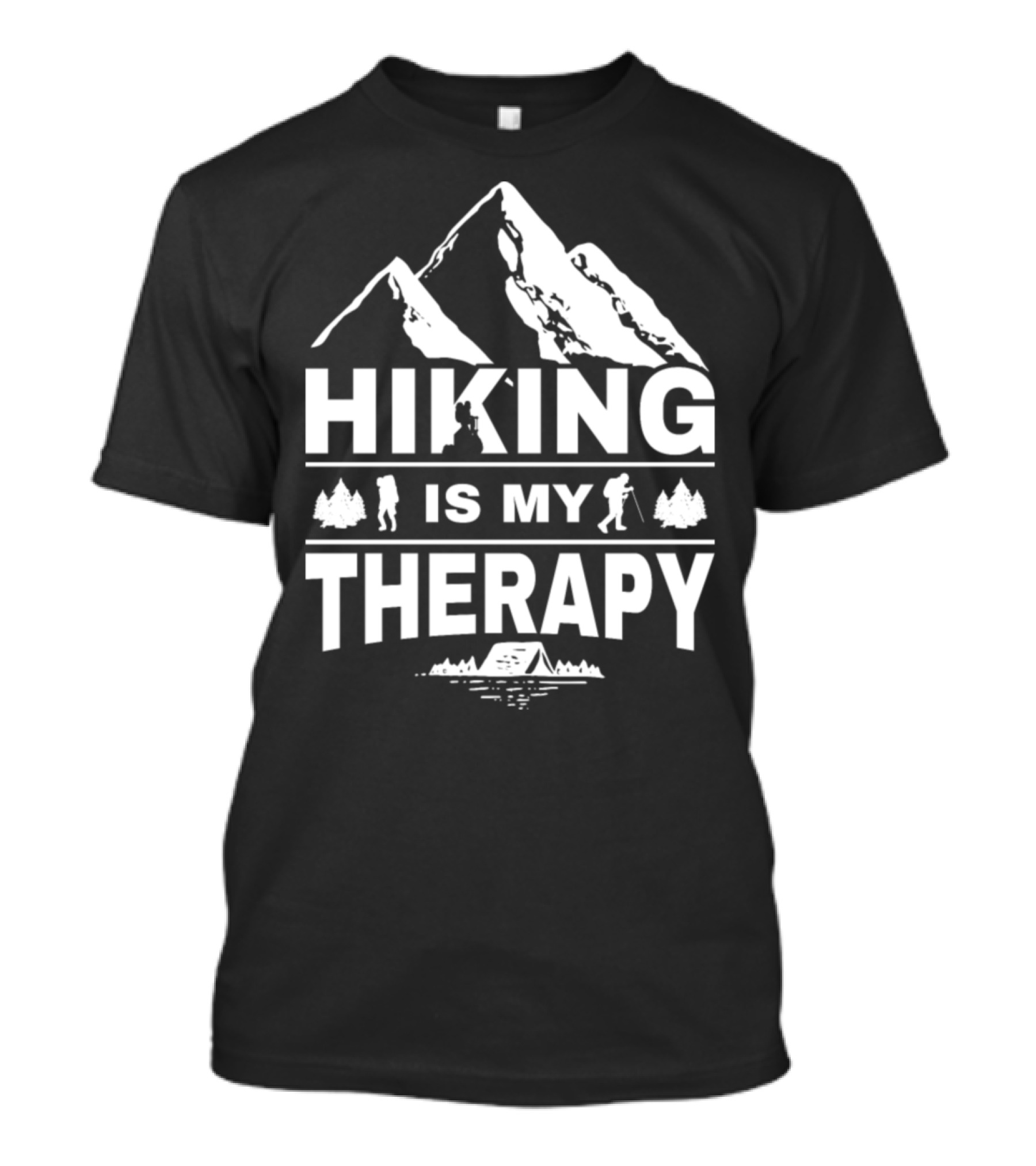 Hiking Is My Therapy Mountain Adventure Camping Nature Therapy T-Shirt
