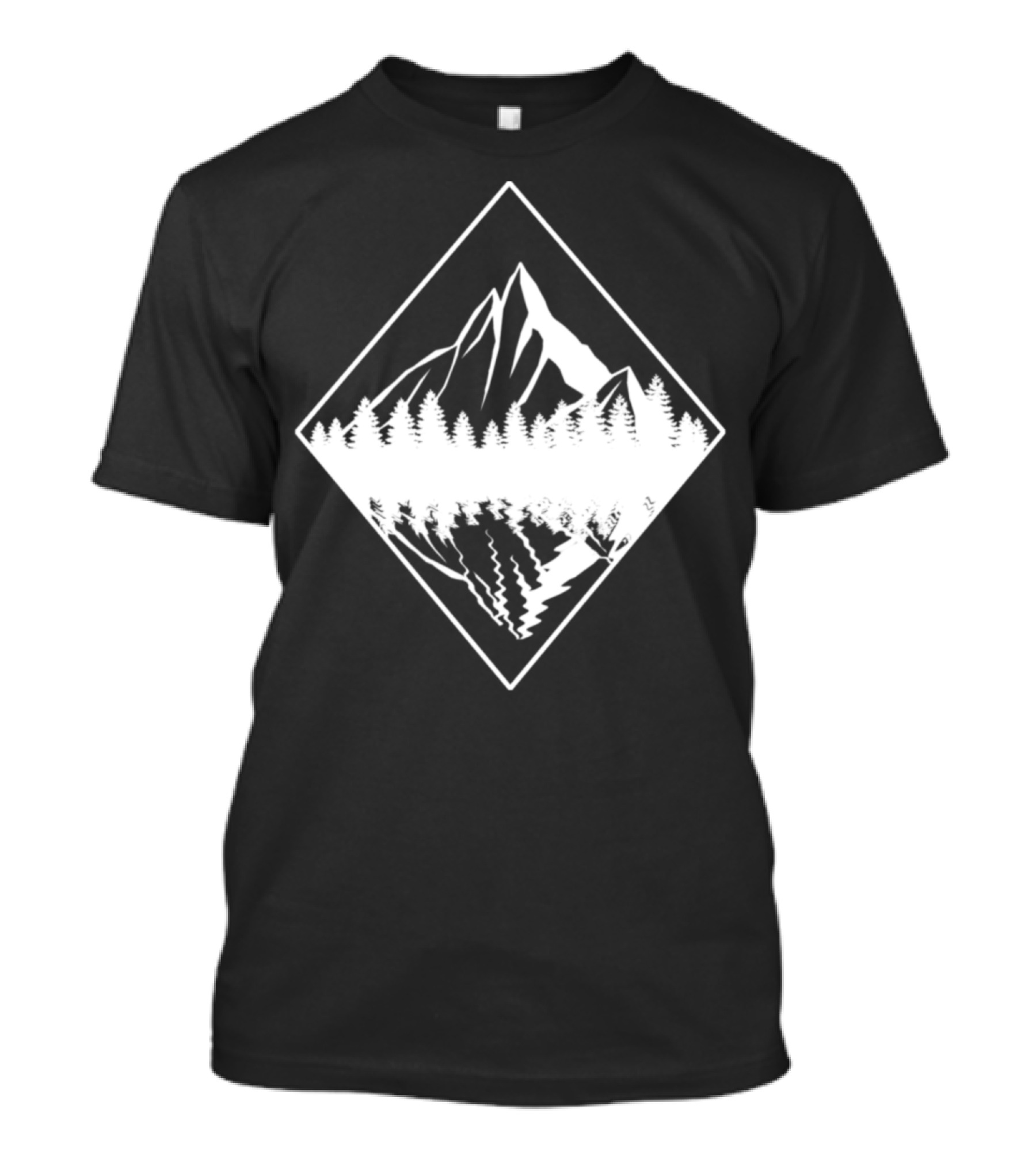Mountain Bushcraft Wilderness Adventure Forest Reflection T-Shirt