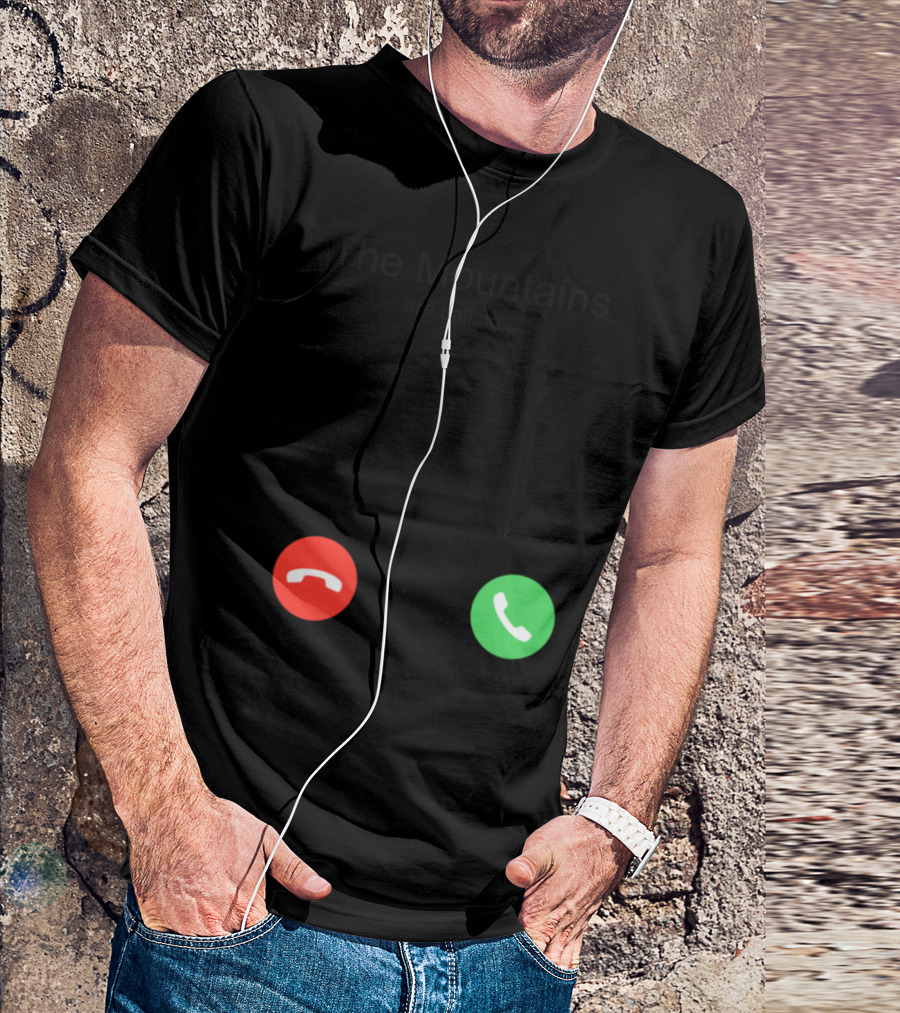 The Mountains Are Calling Decline Accept Ski Snowboarding Hiking T-Shirt