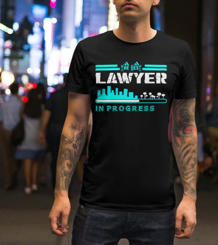 The Best Lawyer In Progress City Skyline Bars T-Shirt
