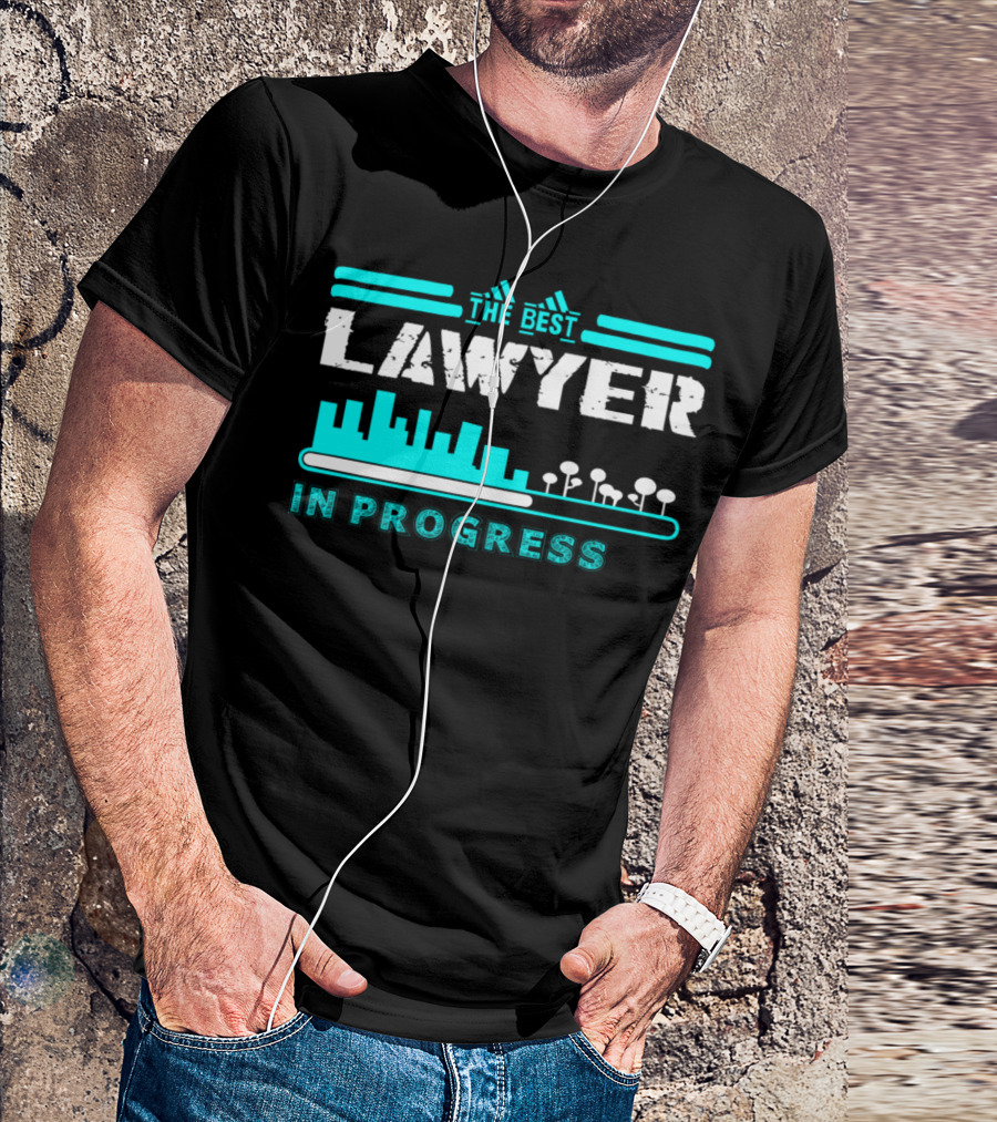 The Best Lawyer In Progress City Skyline Bars T-Shirt