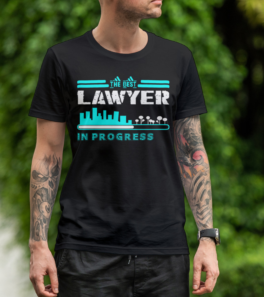 The Best Lawyer In Progress City Skyline Bars T-Shirt