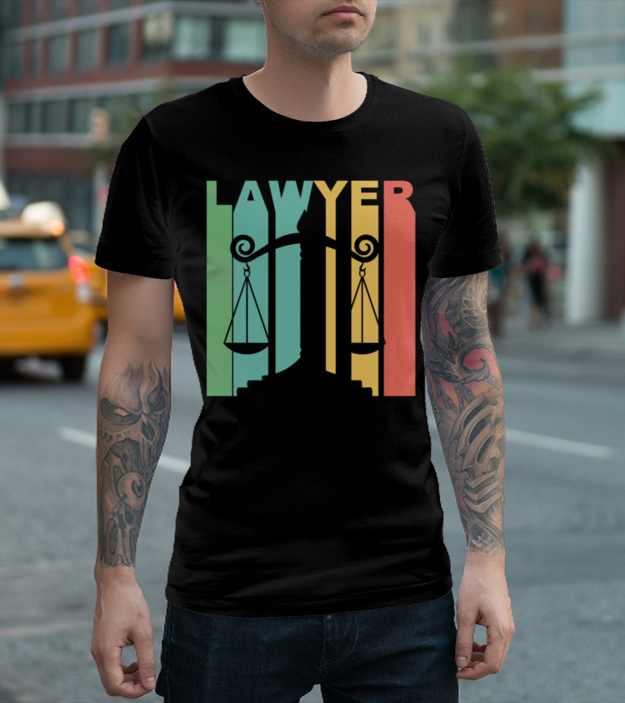 Vintage Lawyer Scales of Justice T-Shirt