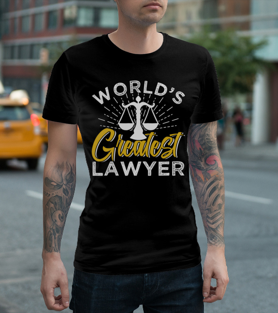 World's Greatest Lawyer Scales of Justice T-Shirt