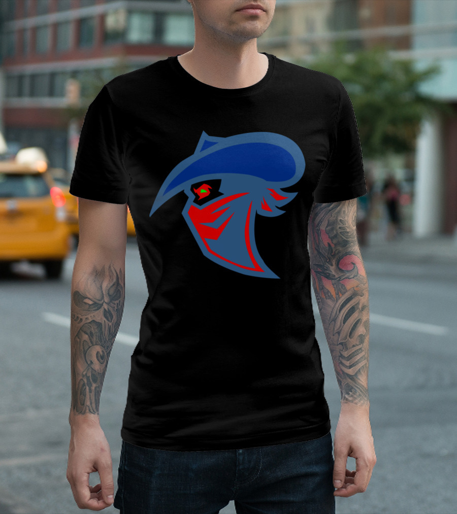 Cowboy Masked Bandits Logo Blue Hat Red Mask T-Shirt