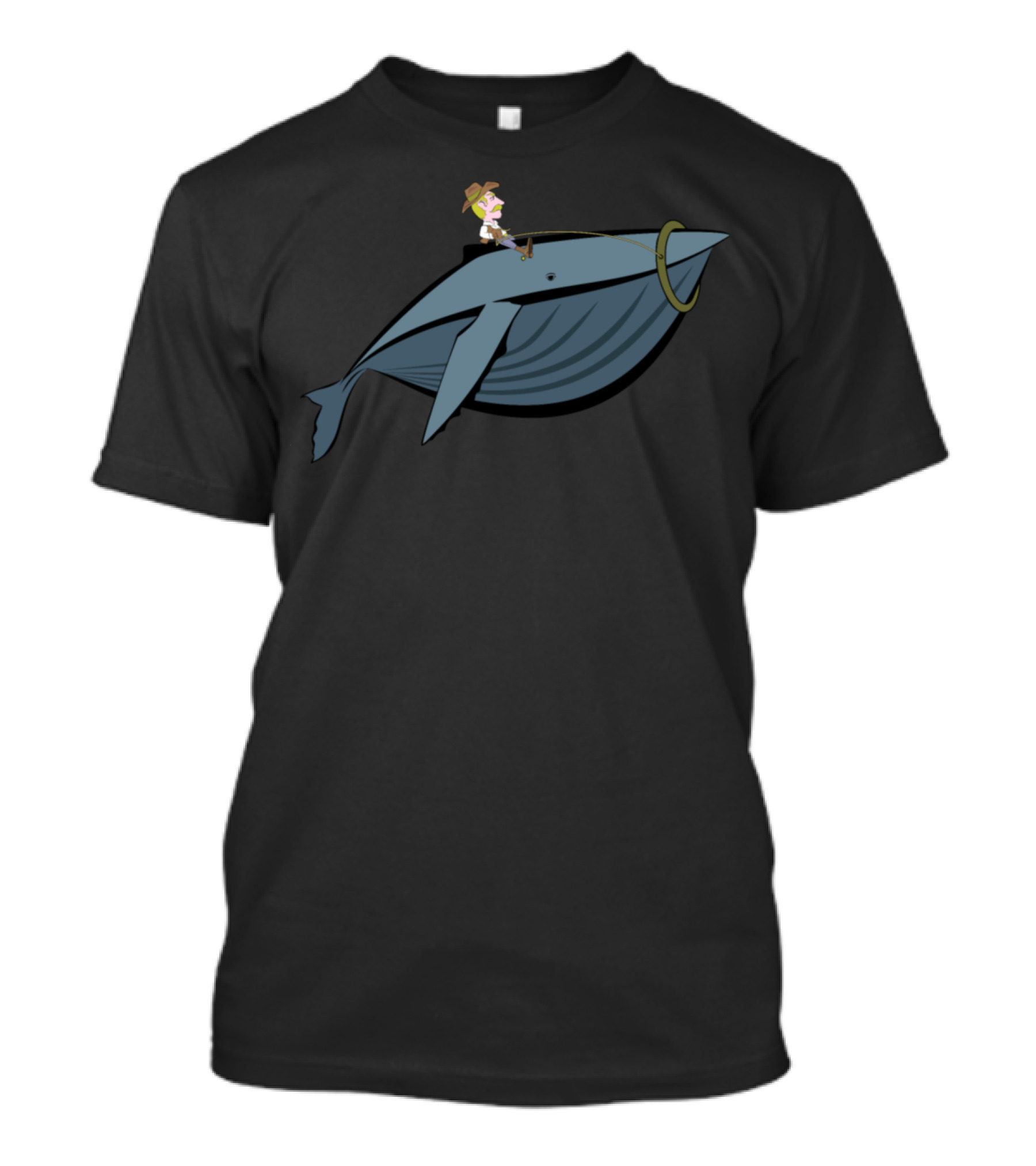 Cowboy Riding Whale Adventure T-Shirt