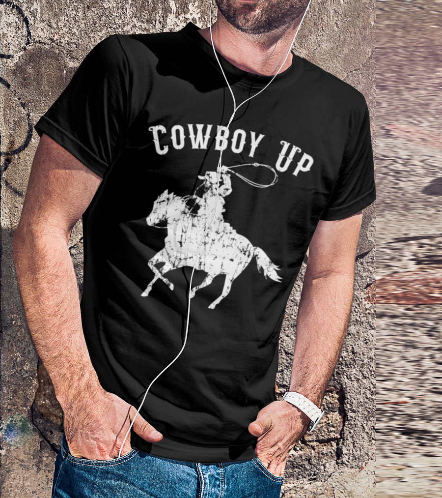 Cowboy Up Horse Lasso Rider T-Shirt