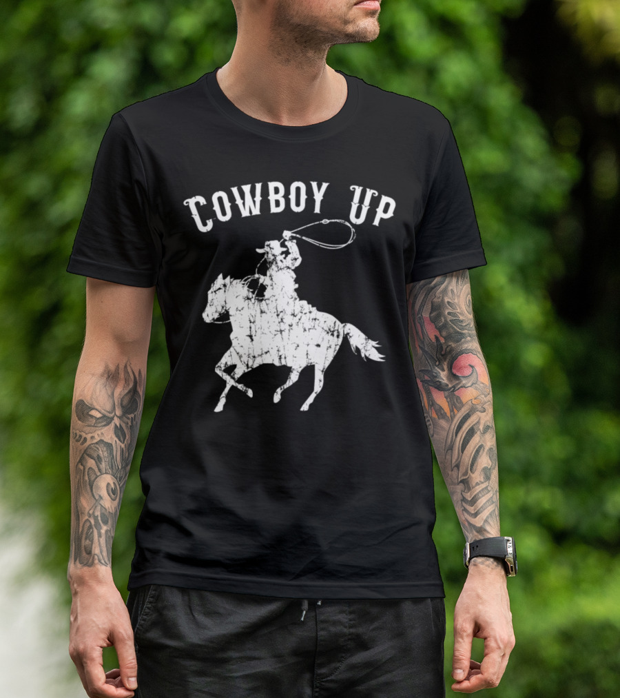 Cowboy Up Horse Lasso Rider T-Shirt